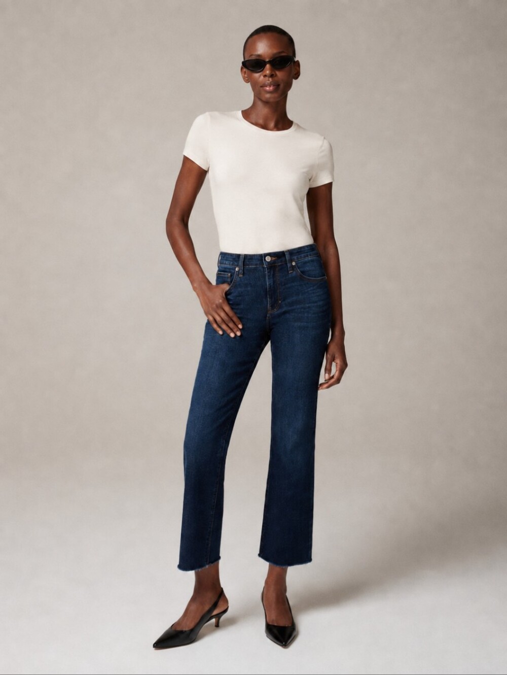 J. Crew Midrise Dark Wash Kickout Flare Jean